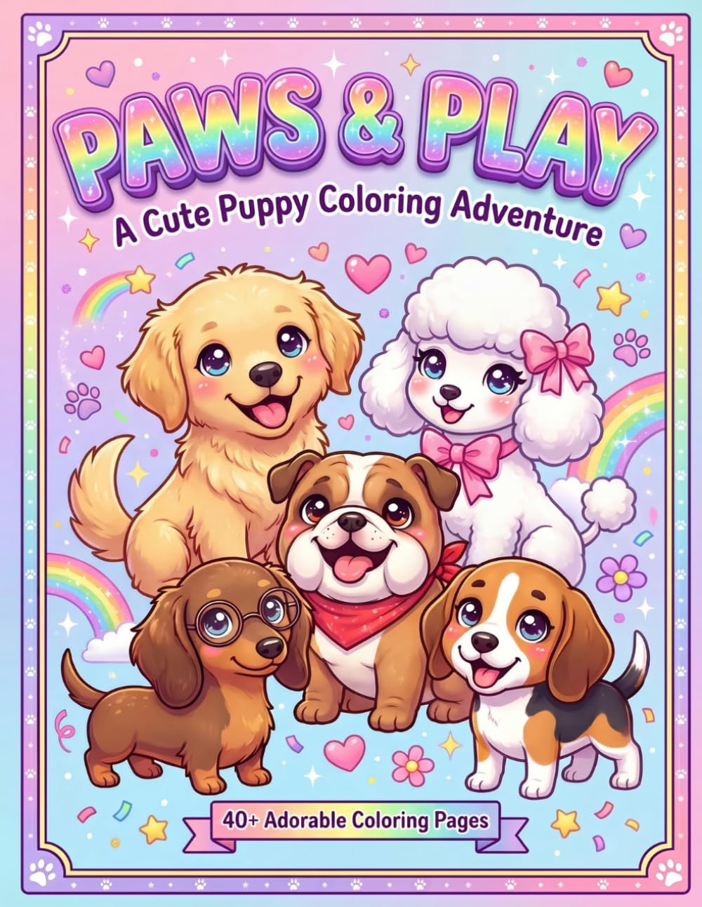 Paws and Play: A Cute Puppy coloring Adventure
