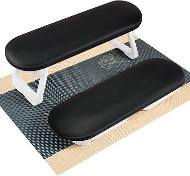 CGBE Nail Arm Rest, Soft PU Leather Arm Rest For Nails, Hand Rest For Nails With Foldable Hand Holder Non-slip Mat, Nail Hand Rest Arm Rest Manicure Hand Rest For Nail Tech Home Salon Use Black