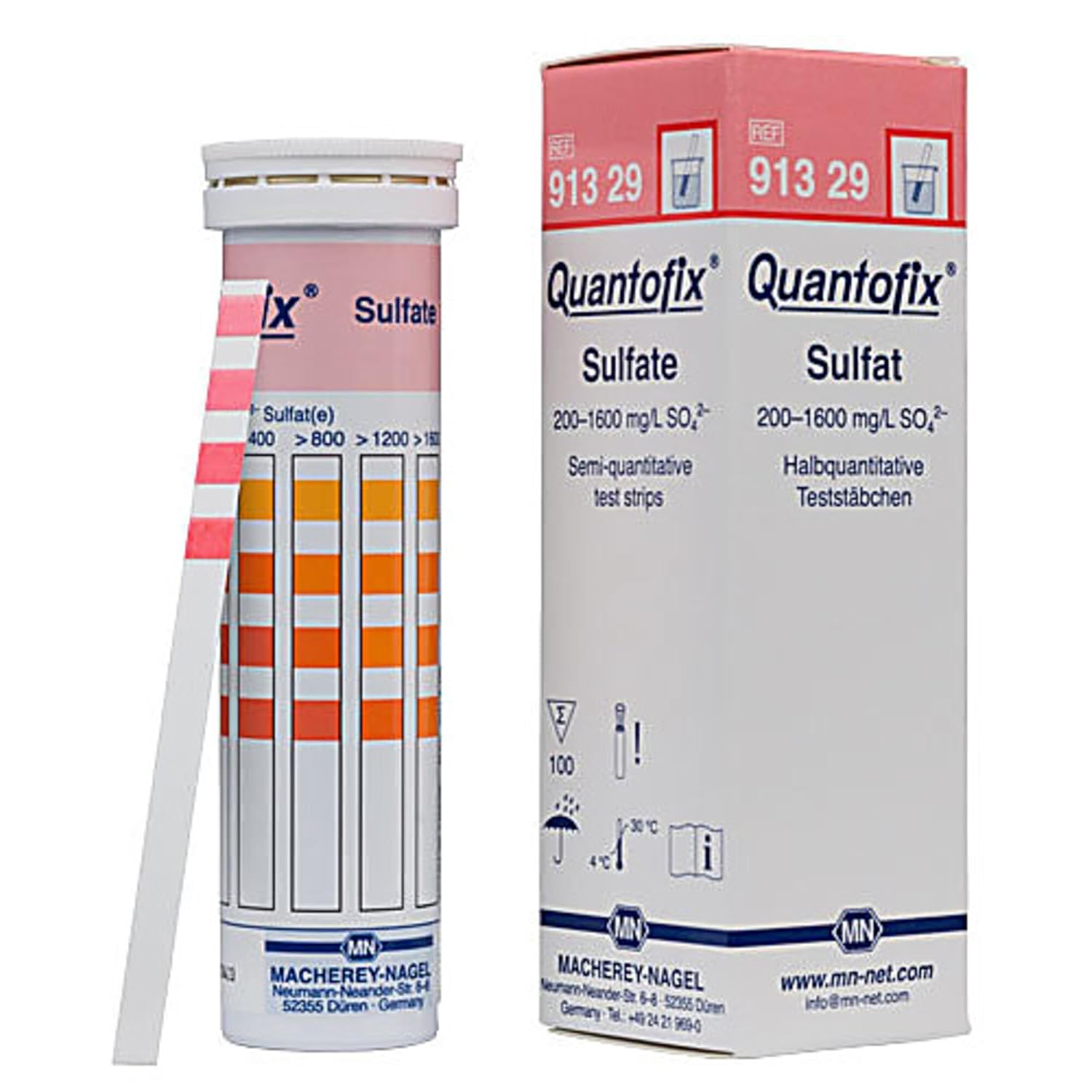 Macherey-Nagel, 91329, Quantofix Sulfate, Box of 100 Strips *This Product is not for Sulfites, it is for Sulfates only. for Testing Sulfites Please Refer to Item 91306