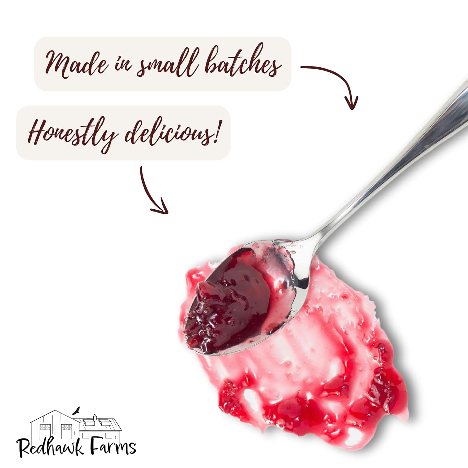 Redhawk Farms Seedless Black Raspberry Jam - Slowcooked Black Raspberry Jelly - Homemade Jams, Jellies, & Preserves (18 oz)