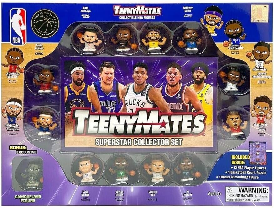TeenyMates NBA Series 8 Superstar Collectors Box Gift Set, 1in, TMSNB8