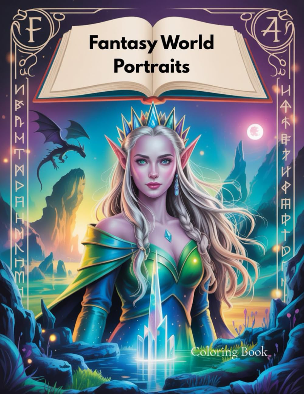Fantasy World Portraits A Coloring Book: “A Fantasy Coloring Book for Adults with Magical Characters, Mythical Portraits, and Enchanted World Designs for Creative Relaxation.”