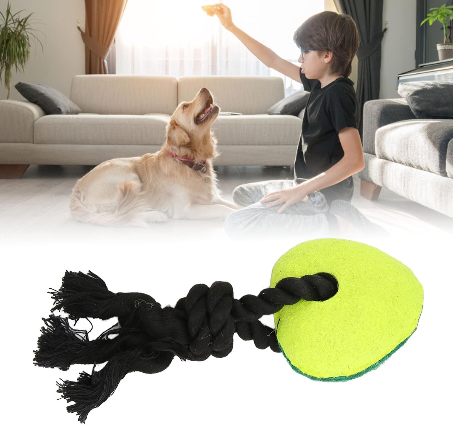 Interactive Heart-Shaped Felt Dog Chew Toy for Teeth Cleaning and Fun, Squeaky Pet Teething Toy