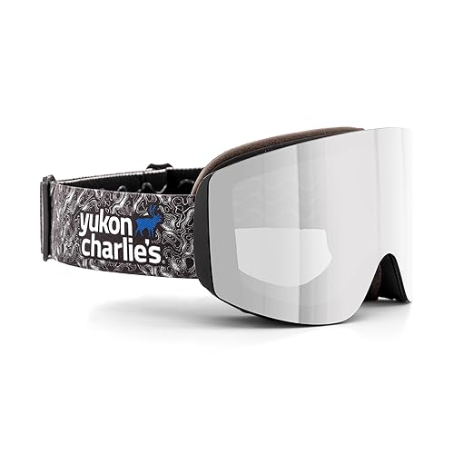 Yukon Charlie's Ropeline Adult Snow Goggles - Removable Magnetic Cylindrical