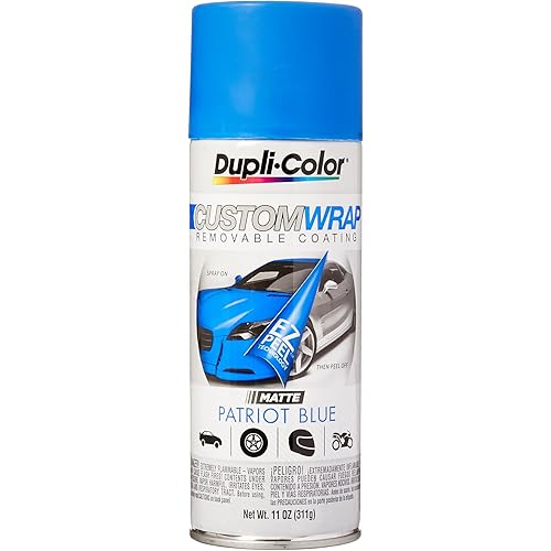 Dupli-Color ECWRC7967 Custom Wrap Matte Removable Automotive Paint – Patriot Blue Spray Paint - 11 oz. Aerosol Can