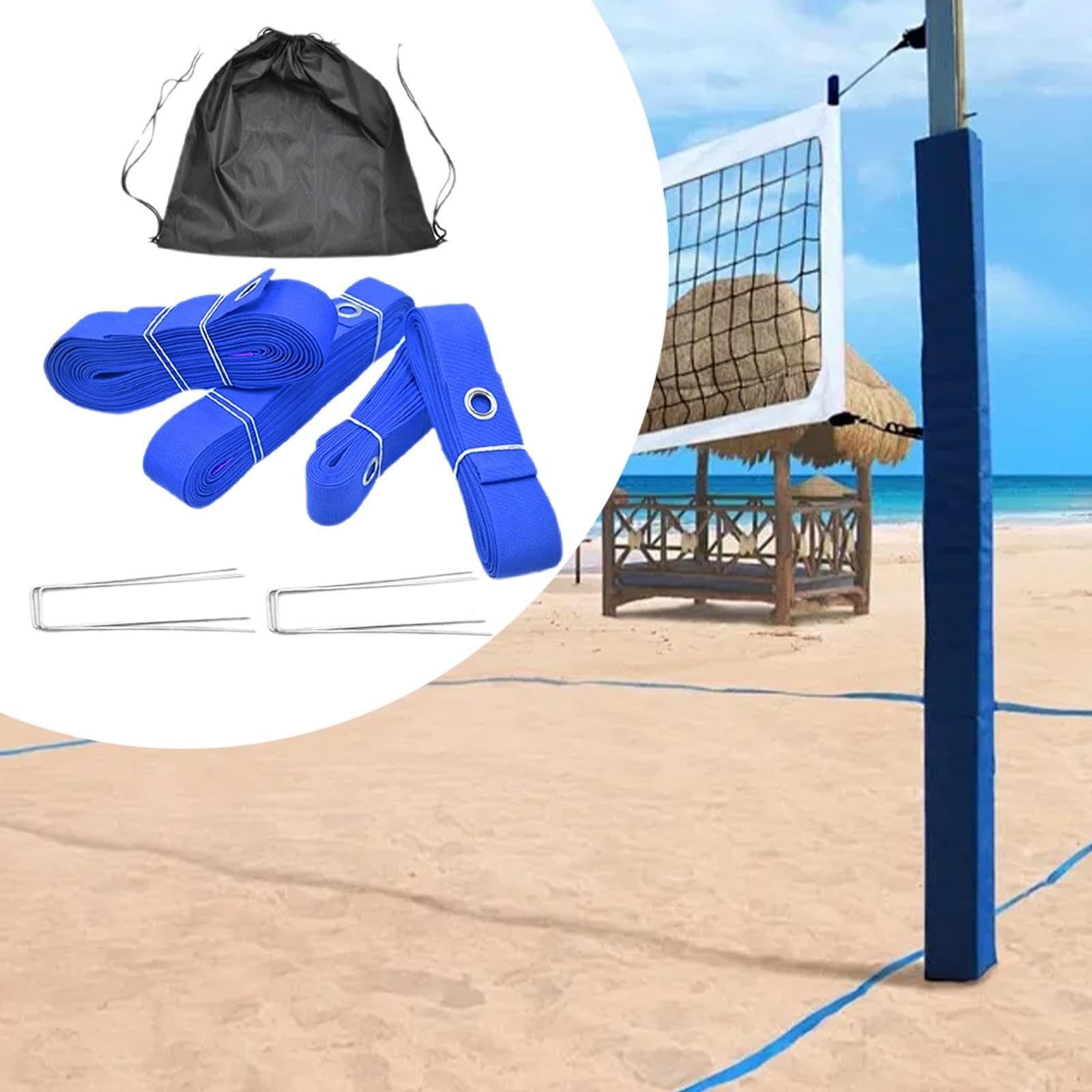 harayaa Conjunto de Líneas para Voleibol de Playa con Marcador Portátil