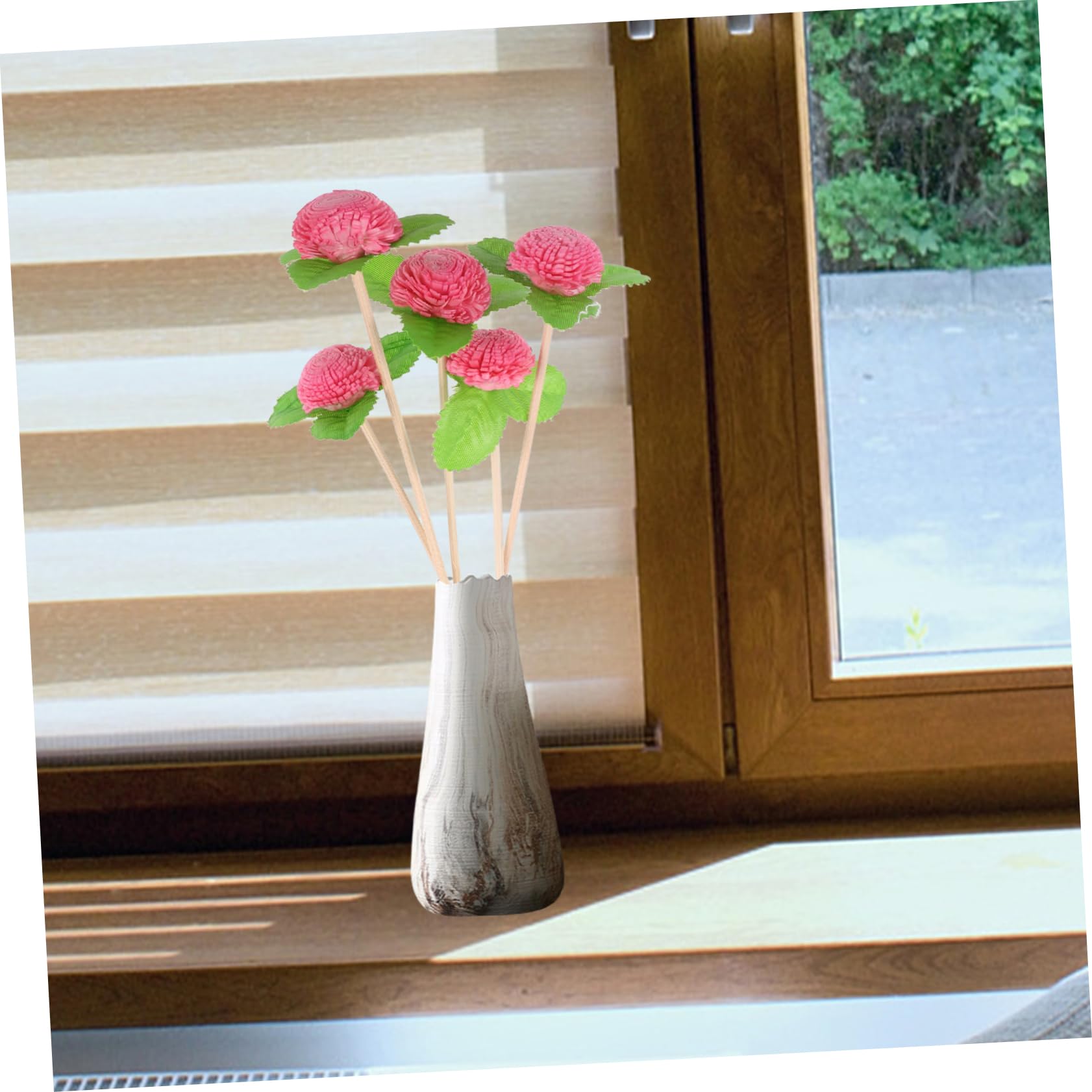 Bâtonnets Diffuseurs en Fleur Lot de 5, Rotin pour Flacons Parfumés