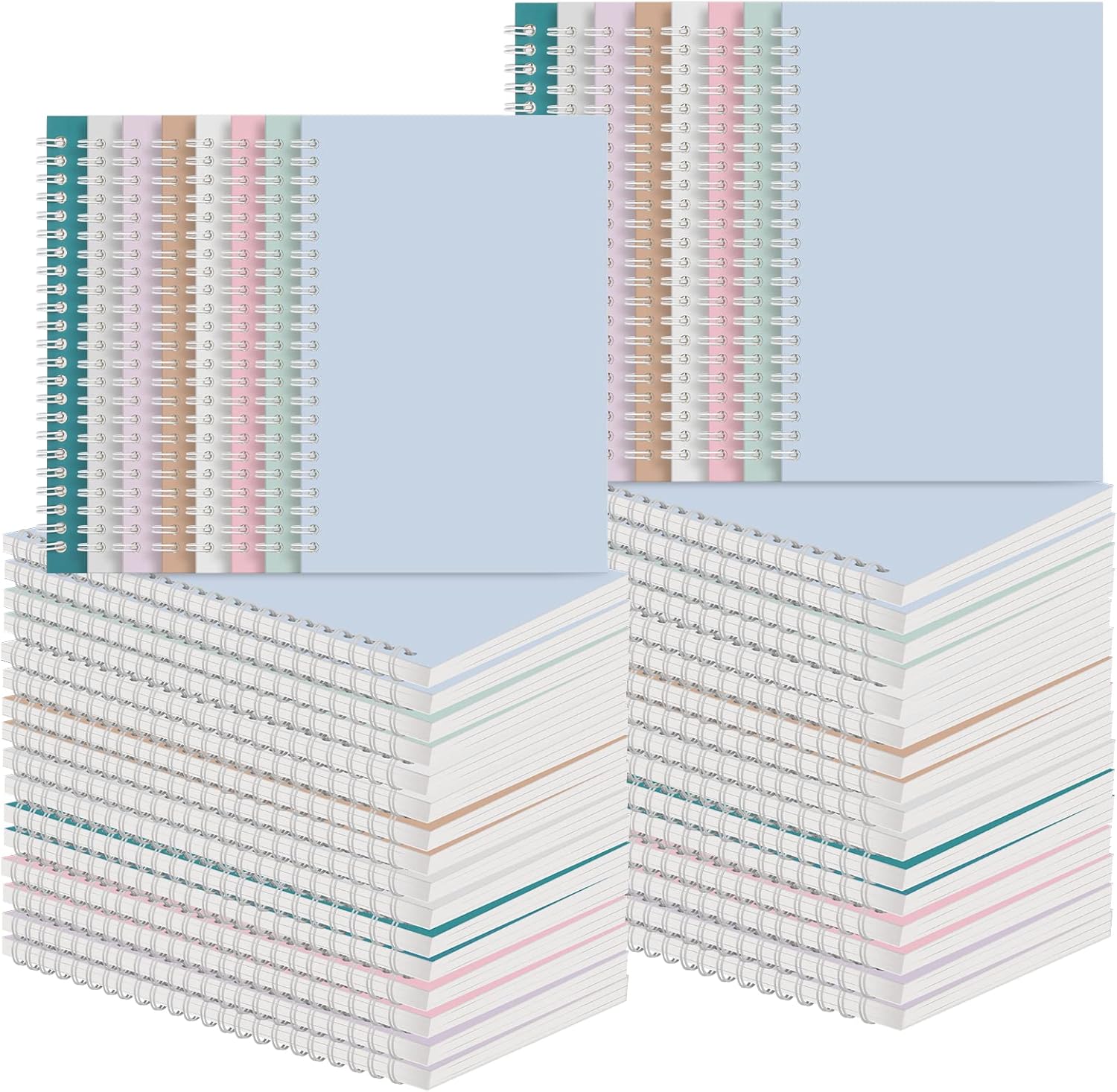 48 Pack A5 Spiral Notebooks College Ruled Spiral Notebooks