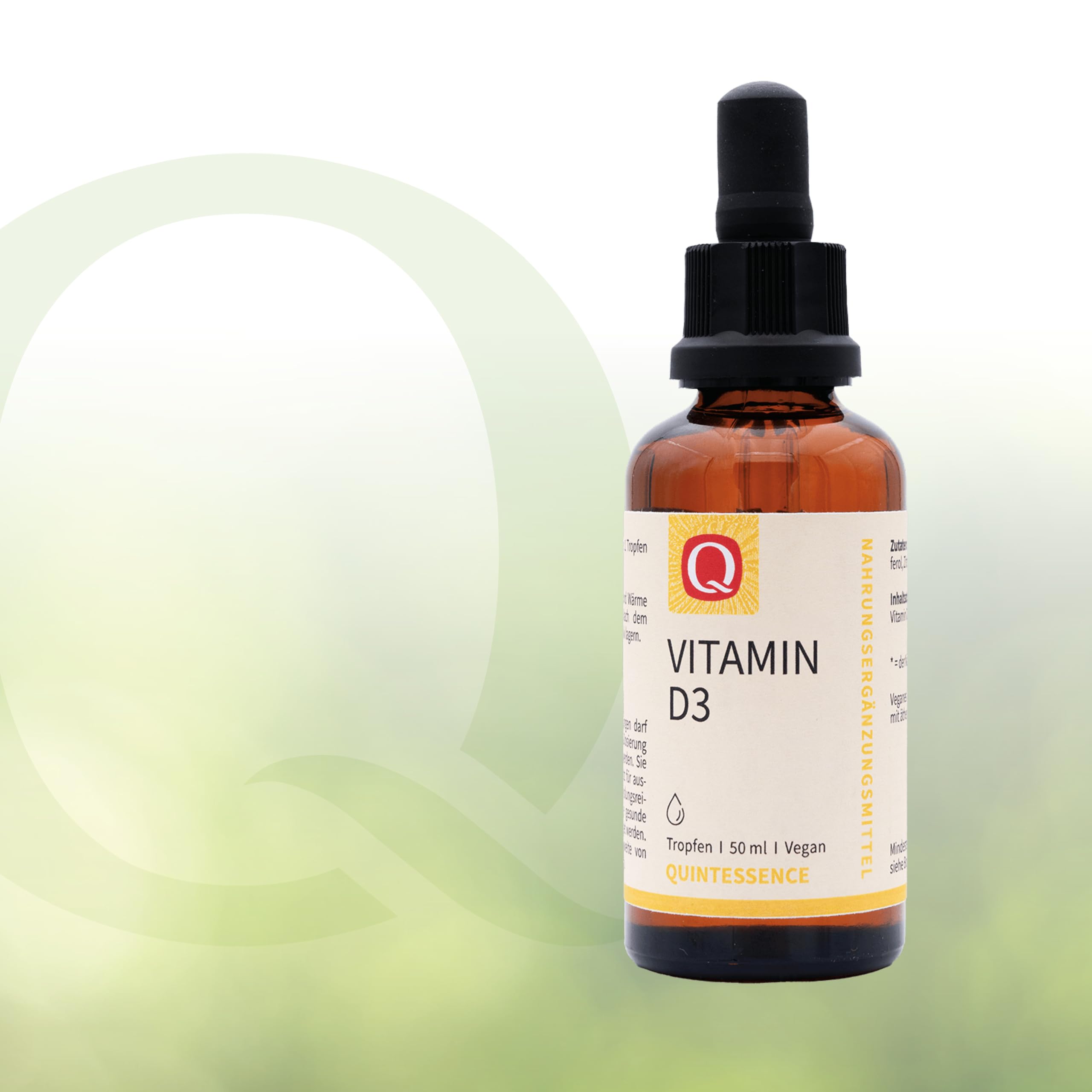 Vitamin D3 Tropfen, 50 ml, 1.000 I.E. pro Tropfen, mit Pipette, Quintessence