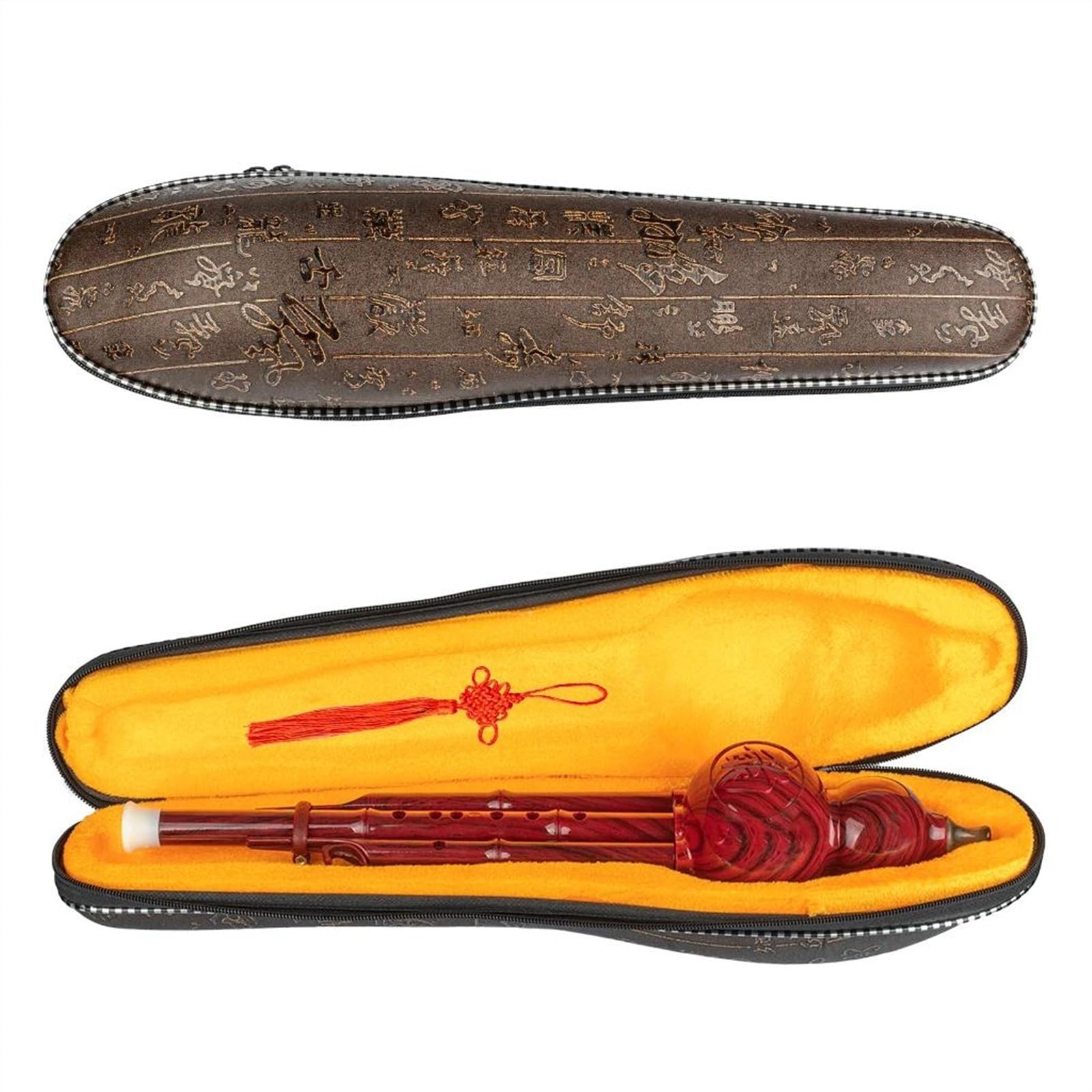 C Key 2 Tonos Instrumento Étnico Chino Hulusi Calabaza Cucurbitáceas Flauta Pipas De Resina Hulus Con Estuche Hulusi Profesional