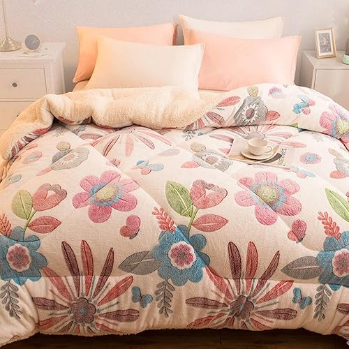 Miniatura 4 de Manta de invierno súper cálida de cordero, terciopelo grueso de doble cara, manta de cama suave de forro polar reversible de primera calidad para