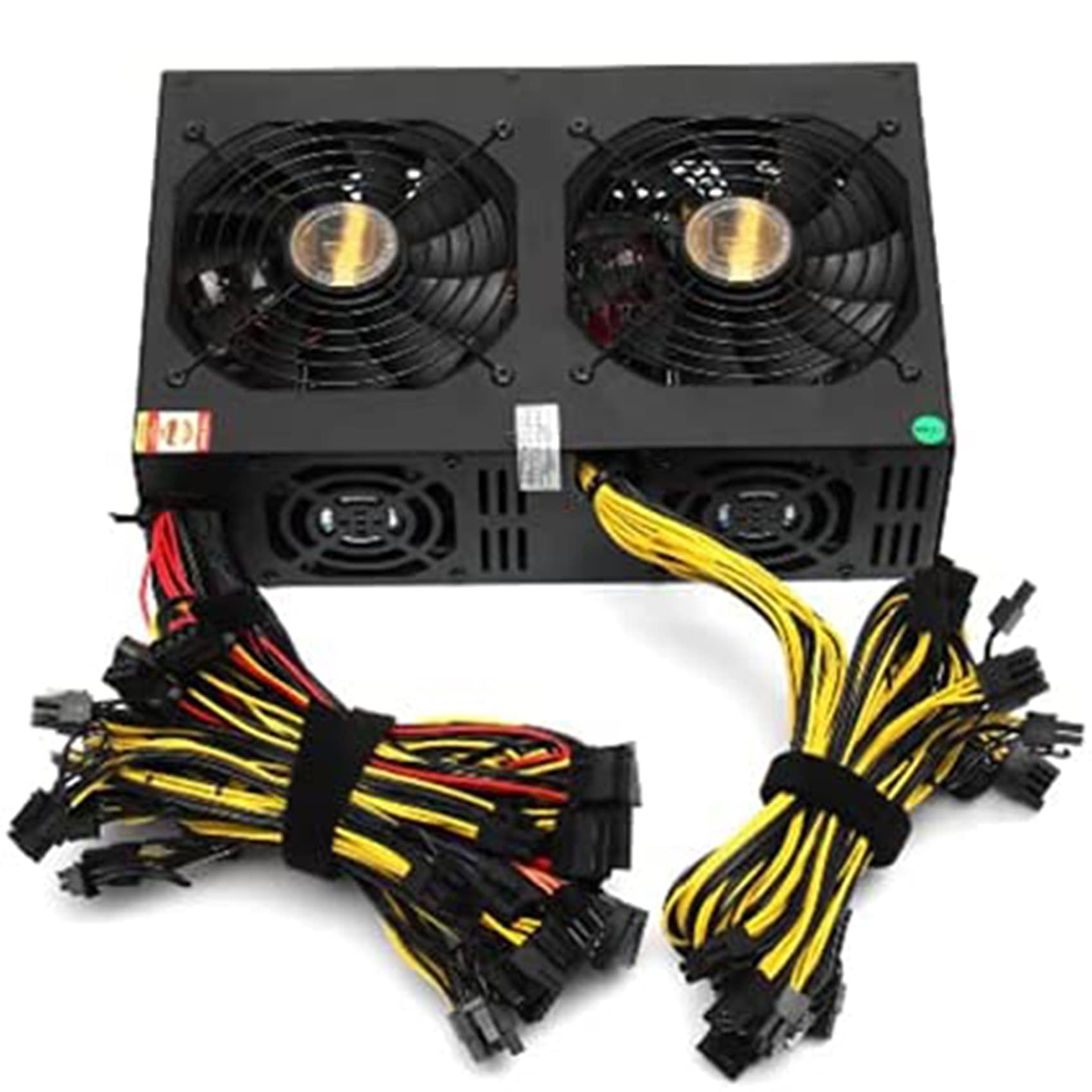 3450W Mining Bitcoin PC Netzteil, ATX PC Netzteil für 12 GPU-GTX 1050 1060  1080 ETH Rig Ethereum Miner - mit 2 * 140MM leisem Lüfter und 12 x SATA /  24-PIN / 4+4 PIN CPU: Amazon.de: Computer & Zubehör