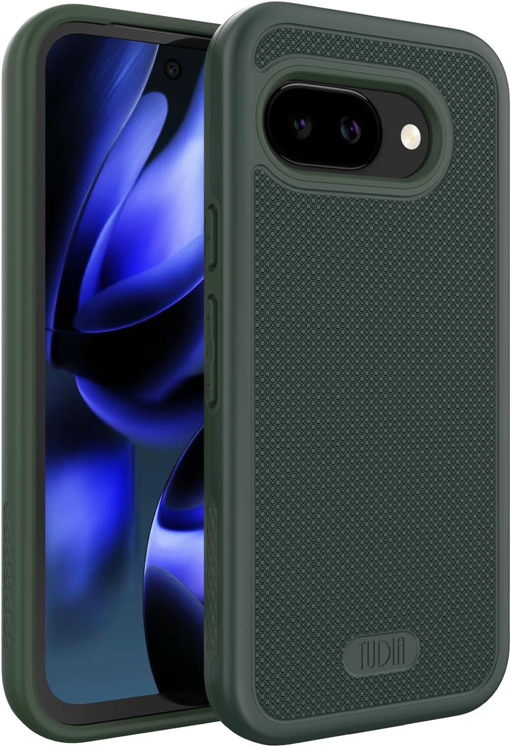 TUDIA for Google Pixel 9a Case (2025) - [Magsafe Compatible] [MergeGrip] Dual Layer Slim [Military Grade Drop Tested] Shockproof Protective Pixel 9A Phone Cases - Green Lily