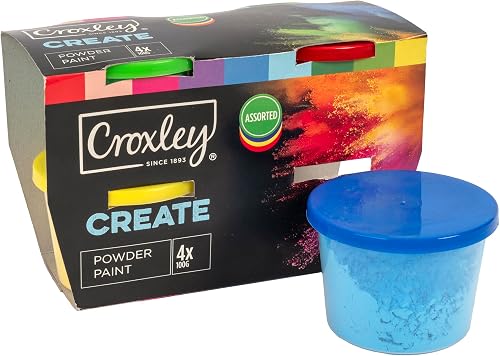 CROXLEY Powder Paint Standard Colours Assorted 4 X 100GSM