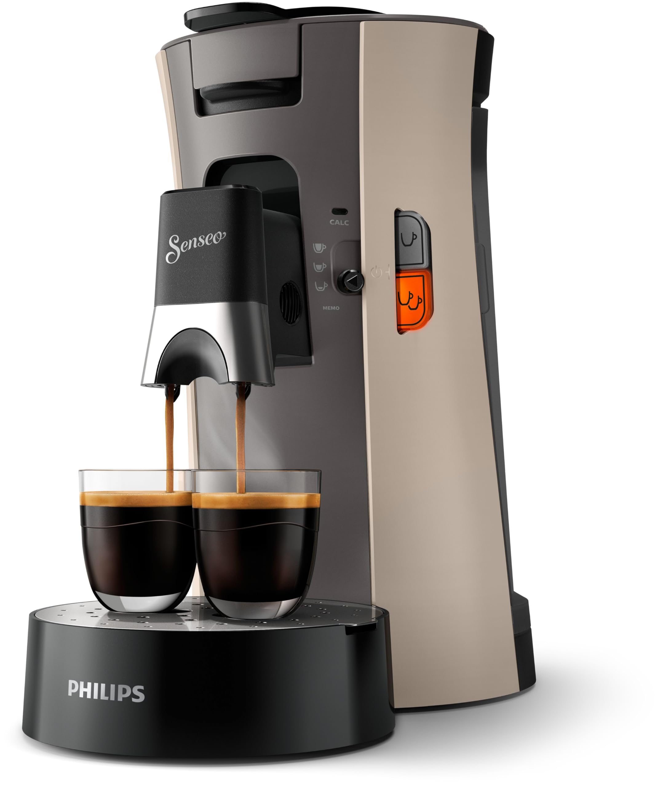 Philips CSA240/31 Machine à Café à dosettes SENSEO Select Eco, Intensity Plus, Cream Plus, Fonction Memo - 100ml, Nougat