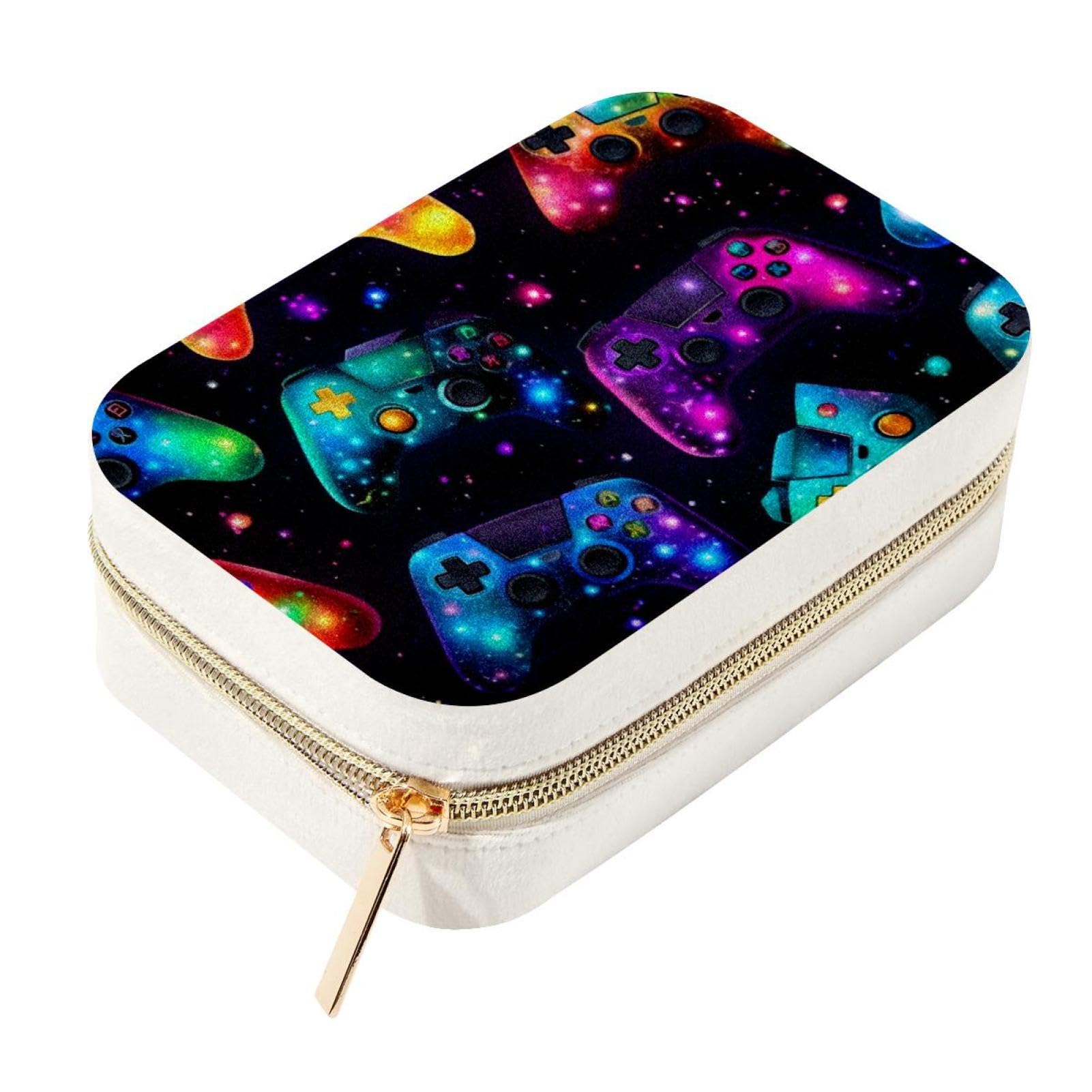 Boîte à bijoux de voyage pour colliers et bagues en velours doux