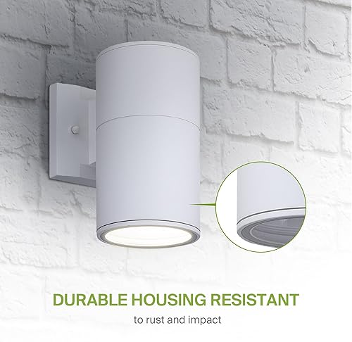 Miniatura 7 de ASD Lámpara de pared para exteriores de 1 luz, enchufe de bombilla E26 de 60 W, 120 V, ETL, cilindro hacia arriba, luces LED  CFLincandescente de