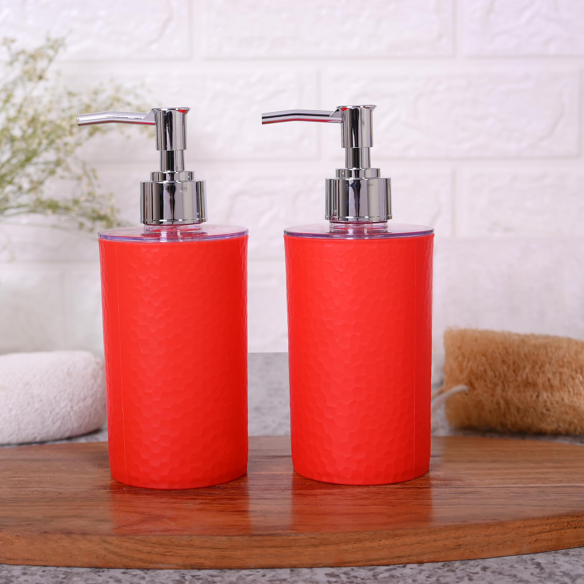 Shenron Plastic Refillable Handwash Soap Dispenser | Unbreakable Liquid Soap/Shampoo/Hand Wash/Sanitizer/Lotion Dispenser Bottle For Kitchen, Wash-Basin And Bathroom (Red, Set Of 2 ), 250 Milliliters (B09PDZ9NZF) Amazon Price History, Amazon Price Tracker