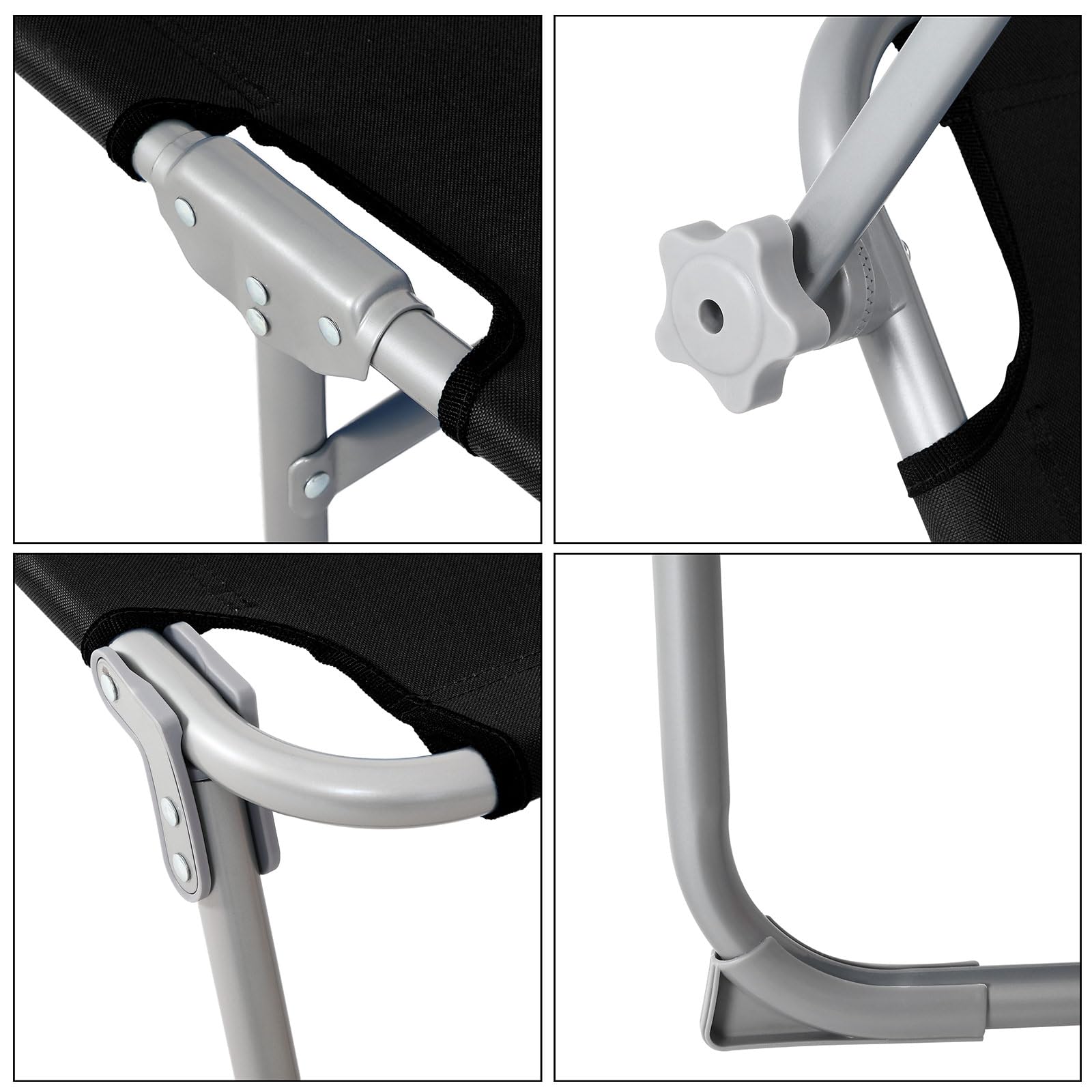 Casaria Sonnenliege klappbar mit Sonnendach wetterfest Grau | Aluminium, 190x60 cm, 130 kg Belastbar, tragbar, Garten, Pool, belastbar, Liegestuhl, Klappliege