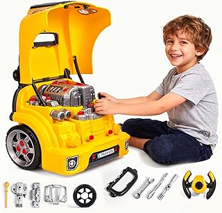 Large Truck Engine Toy for Kids: Mechanic Repair Car Kit for Toddlers