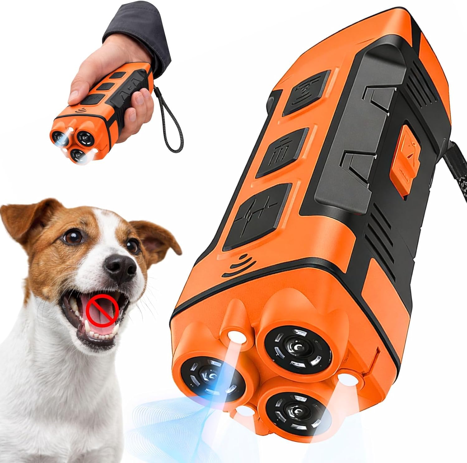 Advanced Dog Bark Deterrent Device – 3X Ultrasonic Emitters for Effective Bark Control