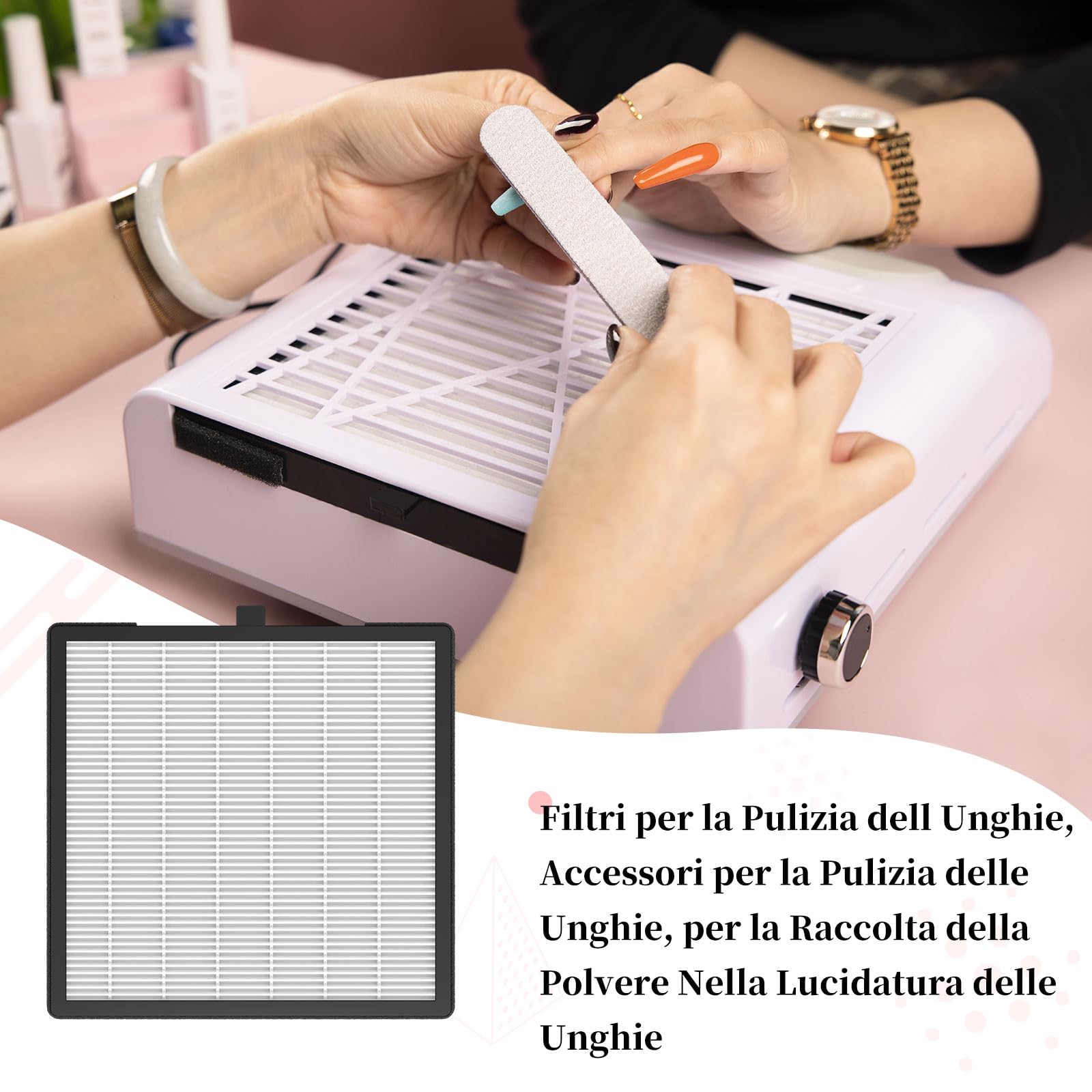 AISEELY Nail Cleaner, Nail Cleaner, Aspirapolvere, Nail Improvement Machine Accessori