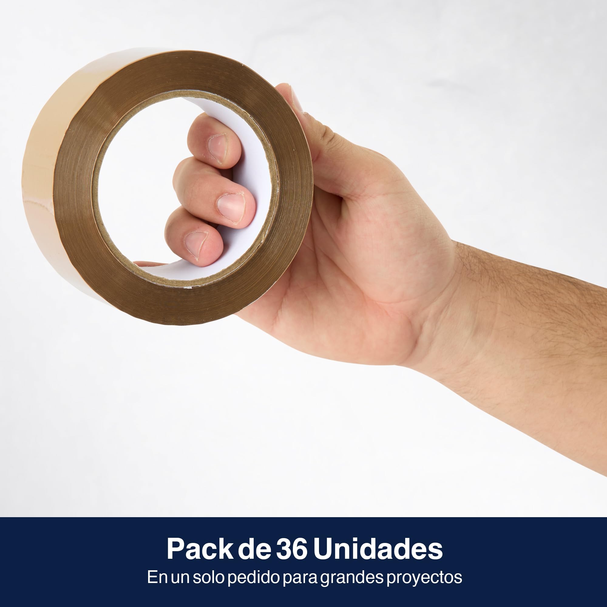 Precifilm Celo Marrón - 36 rollos - Precinto Marrón Para Embalar - Alta Adhesividad y Resistencia para Uso Profesional y Doméstico - 132 metros x 50 mm