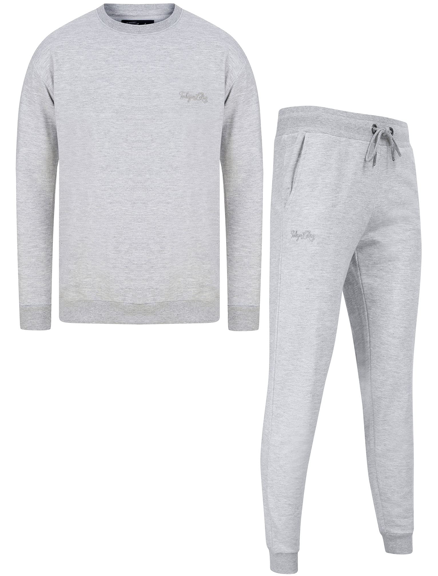 Tokyo Laundry Women's Plain 2 Piece Tracksuit Set - Light Grey Marl - 14