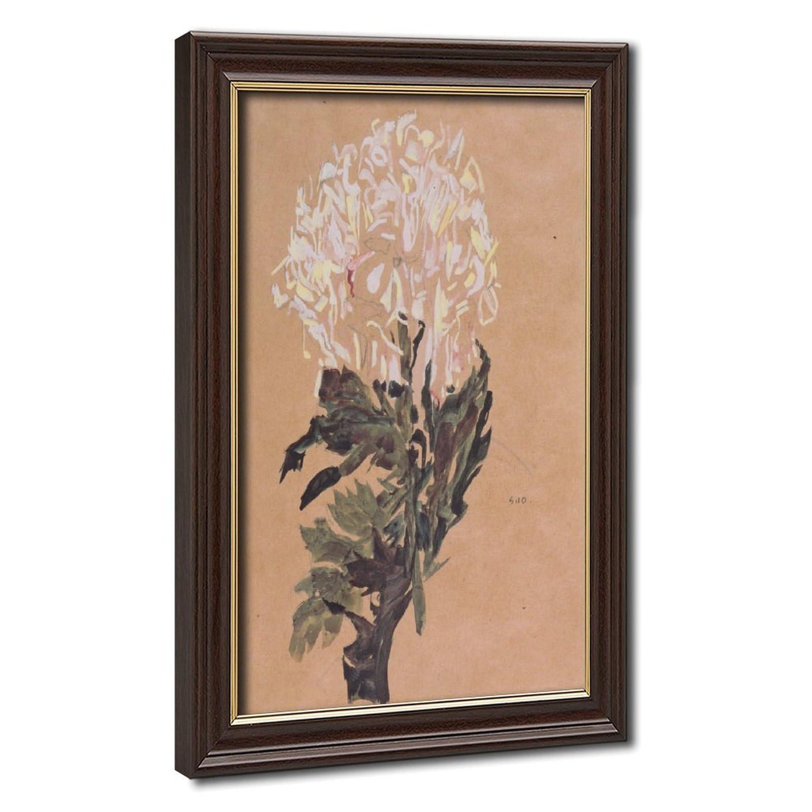 Décoration murale toile chrysanthème blanc Egon Schiele suspension verticale art - 8