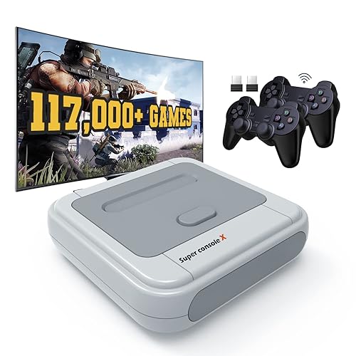 Kinhank Super Console X 256GB, Retro Game Console Built-in 117,000+ Games, Video Game Console Systems for 1080P720P Output, 2 Wireless Controllers