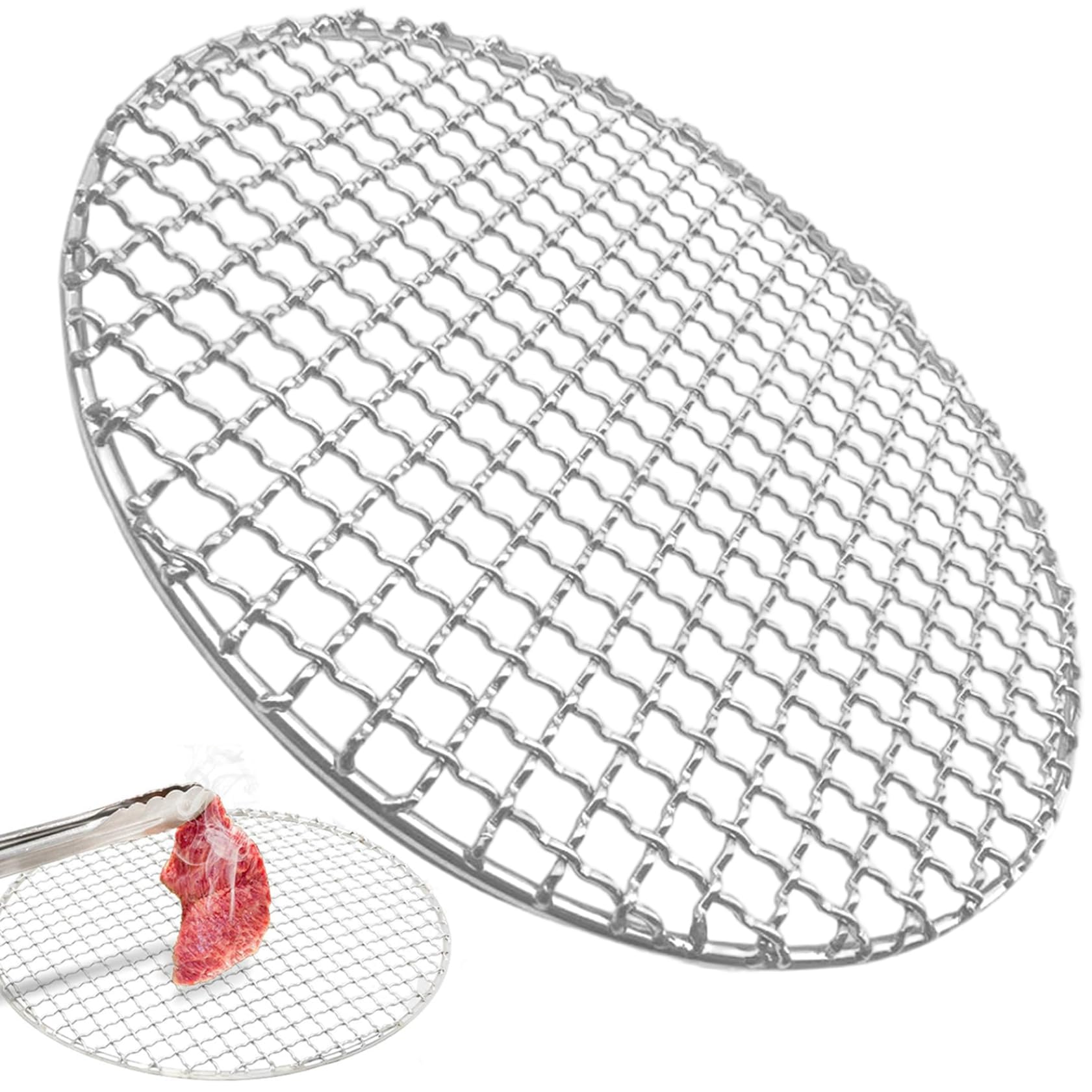 Peosaard Round Grill Grate 15 inch Stainless Steel Grill Grates Replacement Portable Easy to Clean Charcoal Grate for Camping Picnic Outdoor, Round