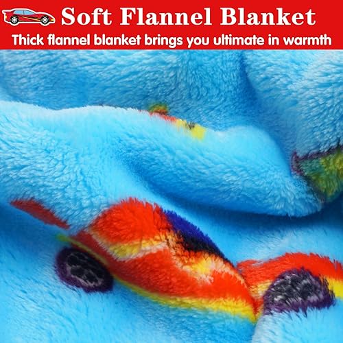 Miniatura 3 de Lukeight Manta para niños y niñas, manta de felpa y gruesa para automóvil, regalos de cumpleaños para niños pequeños y bebés (autos de carreras, 30