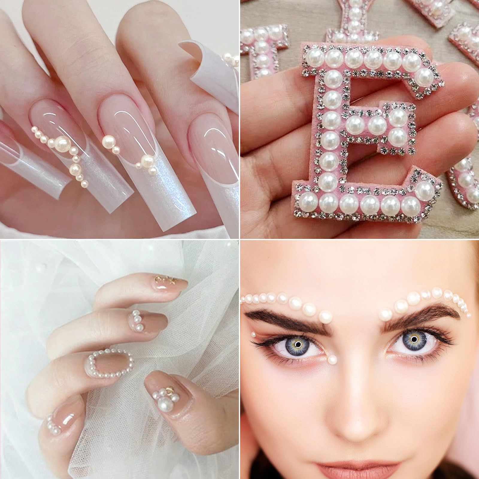 Nail Charms Pearls,About 4000PCS Pearl Nail Charms with Pickup Pencil and Tweezer,2/3/4/5/6/8mm Flat Back Pearl Beads for Nail Art Design DIY Crafting Embellishment - Image 4