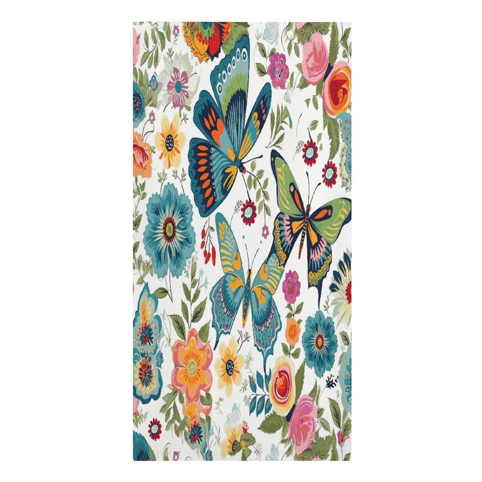 Adfgyerh Women's Style Spring Floral Butterfly1 Microfiber Sand Free Towels Large Quick-Dry. Beach Towel For Swimming Pool Camping Beach .Beach Accessories， They Are Essential Accessories For Adults, And Men, Vacatio