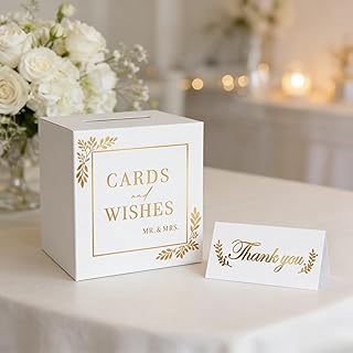 Wedding Card Box with Thank You Card
