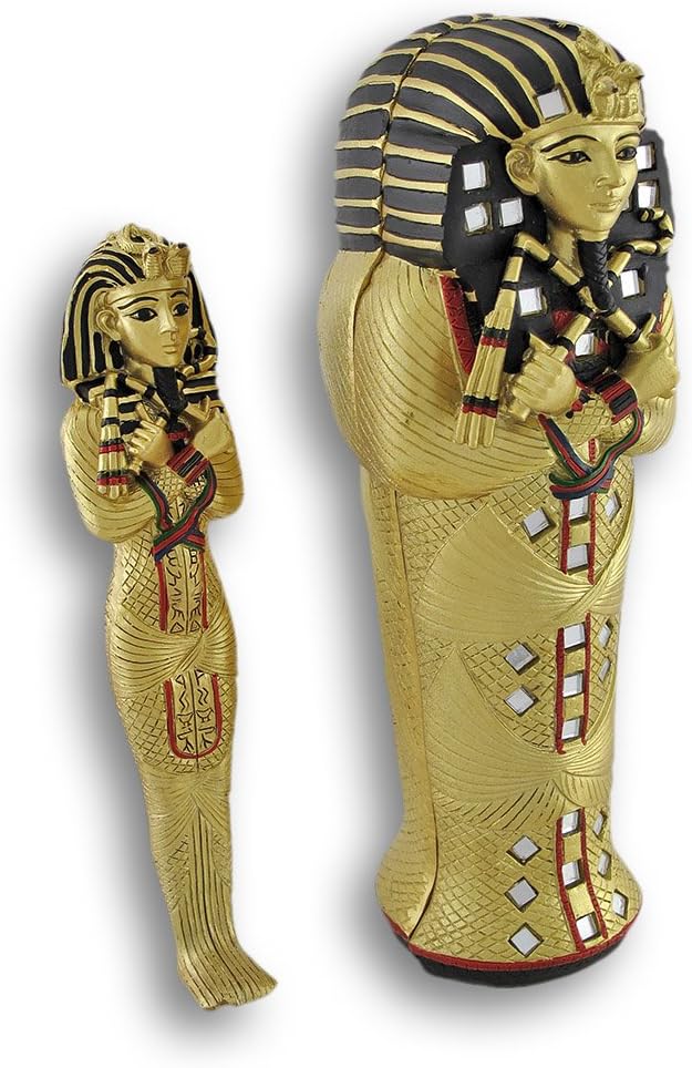 Things2Die4 Egyptian King TUT Sarcophagus Box W/Mummy Inside Coffin