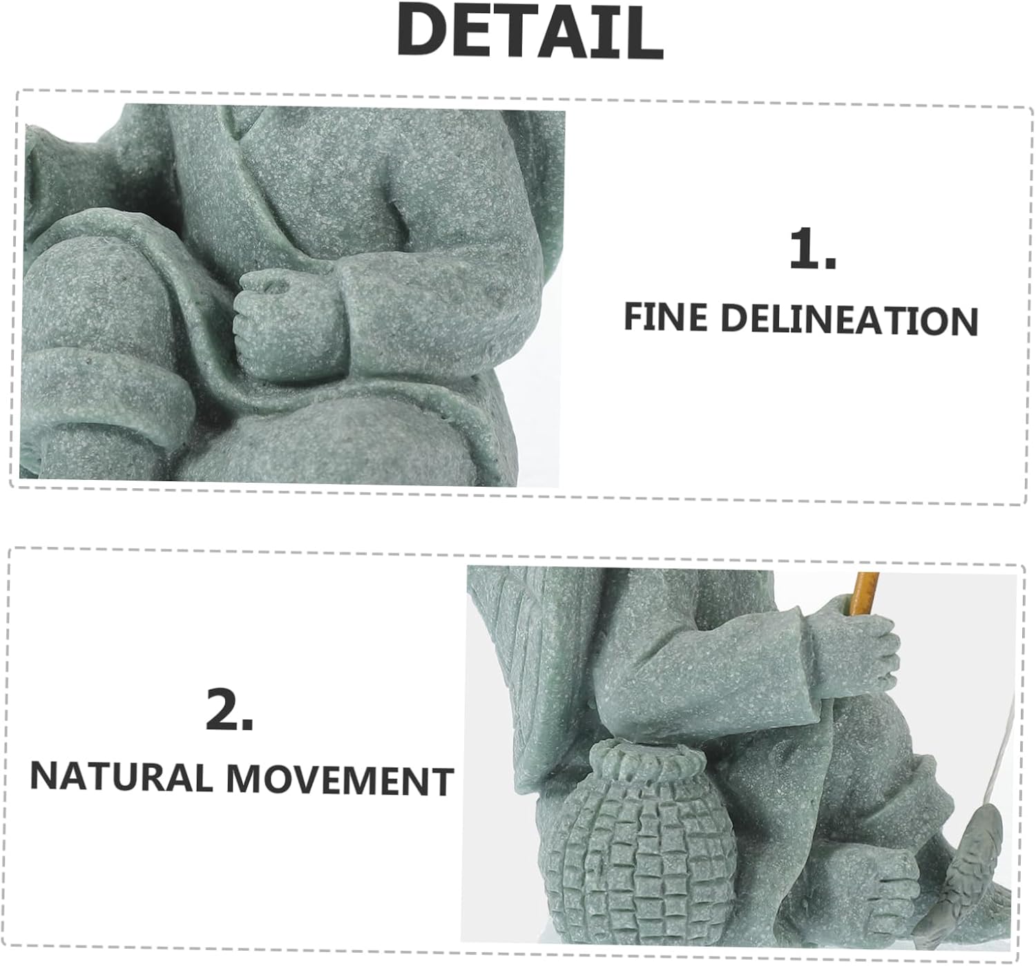 PRETYZOOM 5pcs Fishing Statue for Fish Tank Decor Miniature -Landscape Craft and Commercial Decoration and Easy to Clean Design