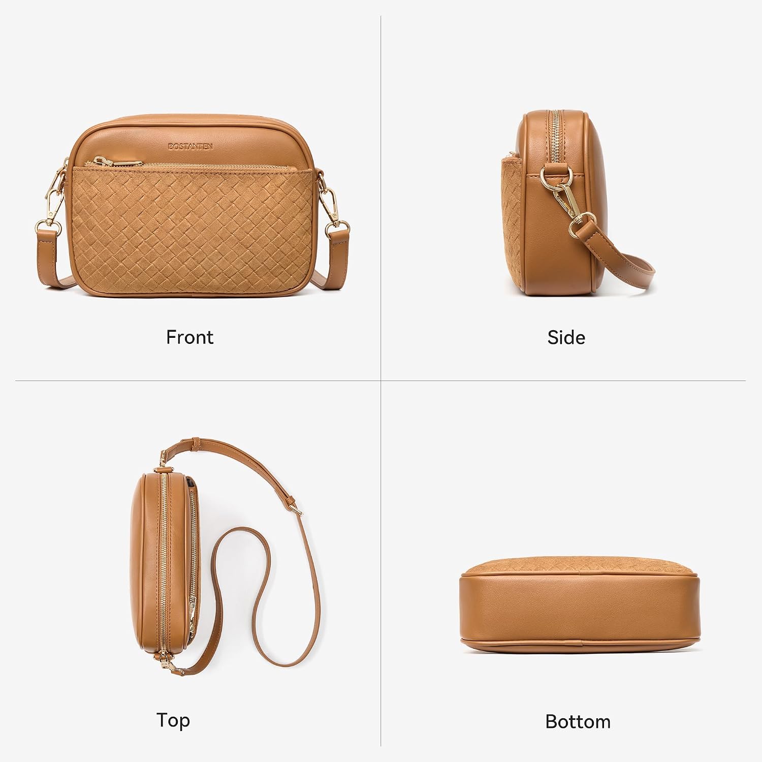 BOSTANTEN Small Crossbody Bag for Women RFID Vegan Leather Purse