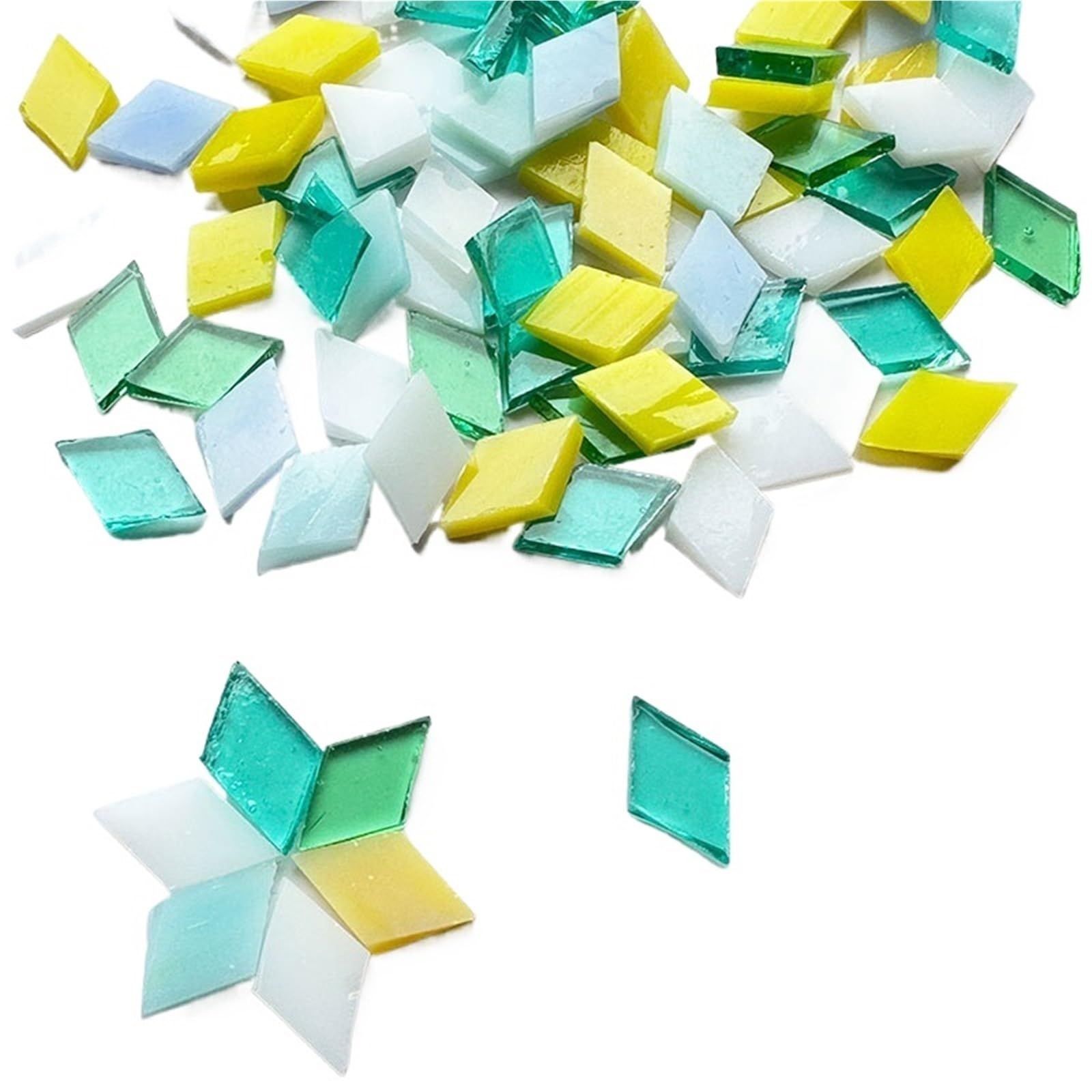 Vaeltor Color 8 150G Clear Glass Mosaic Tiles Multi Color For Diy Craft Home Wall Art