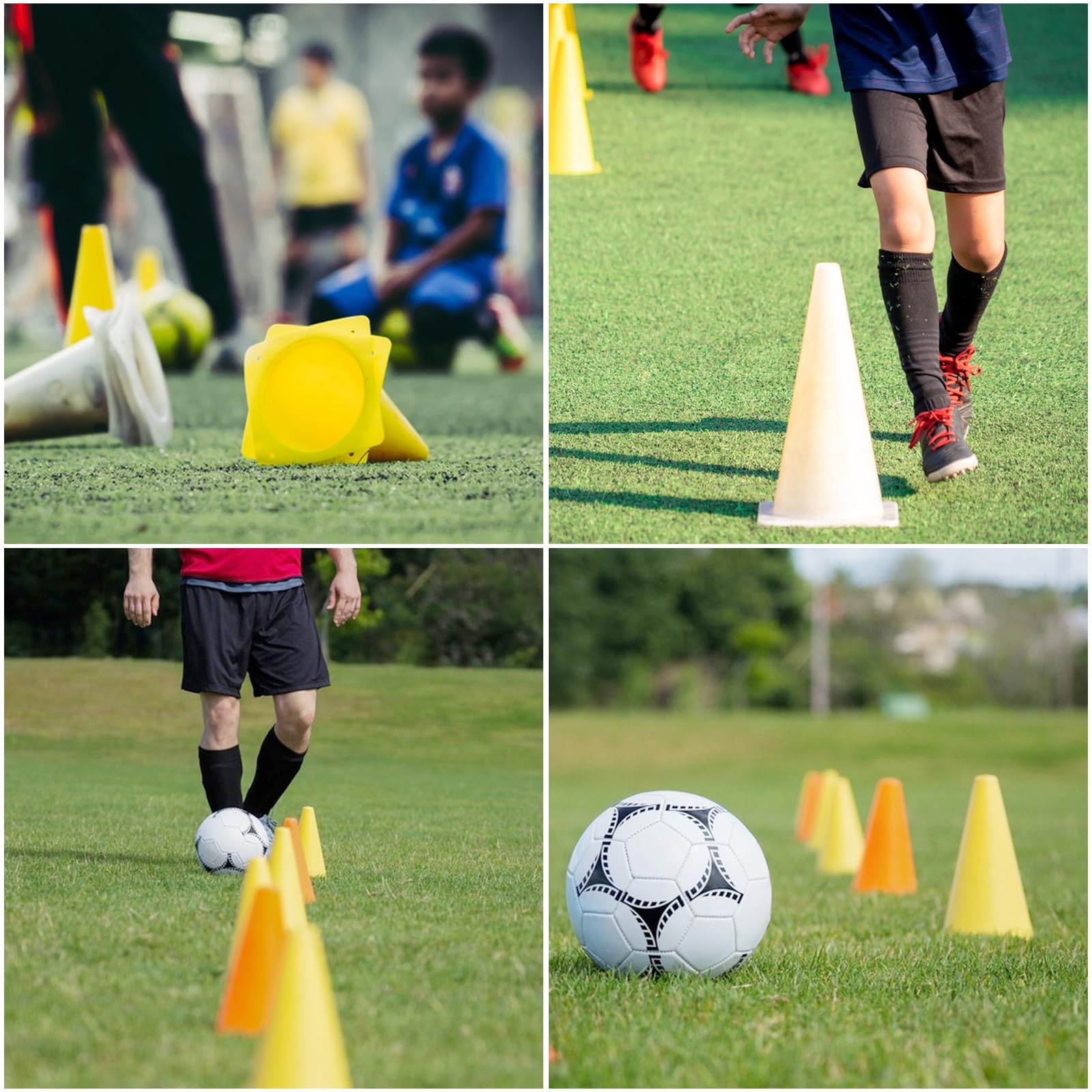 15 Pezzi 18cm Coni Allenamento Calcio Conetti Segnaletici Coni Sport Coni di Marcatori per Allenamento di Calcio, attività, Gioco, Pallavolo, Addestramento