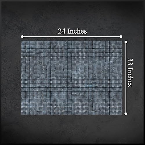 Miniatura 14 de Game Knights - Mapa de batalla laminado brillante de doble cara de borrado en seco, mapa de mesa para juegos de roles, superposición de cuadrícula