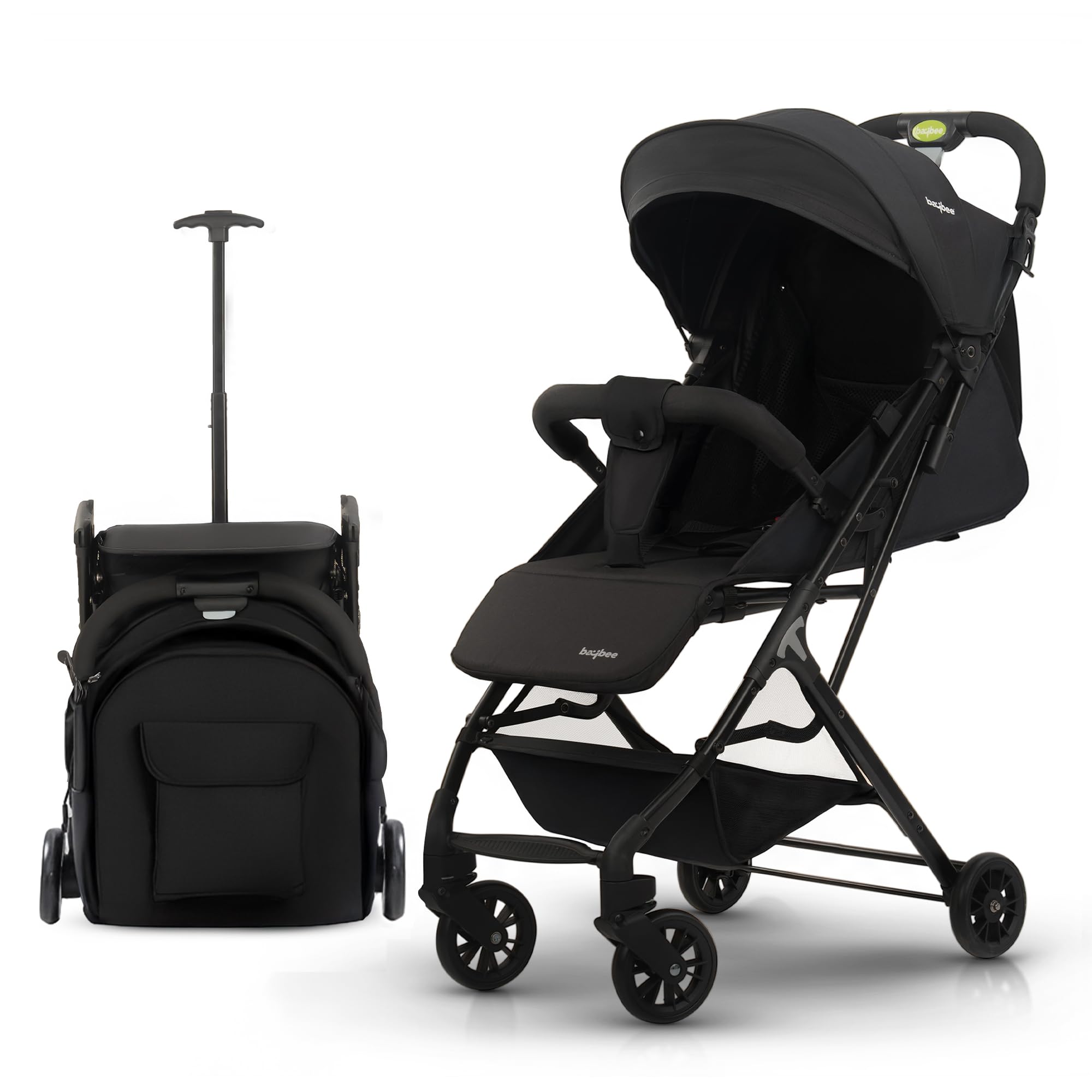 Baybee Foldable Baby Stroller Pram for Baby Boy Girl 0 to 3 Years With Metal Frame, 3-Position Adjustable Seat & Canopy, Bassinet, Parent Handle, 5 Point Safety Belt, Stroller for Kids Toddler (Black)-image-43