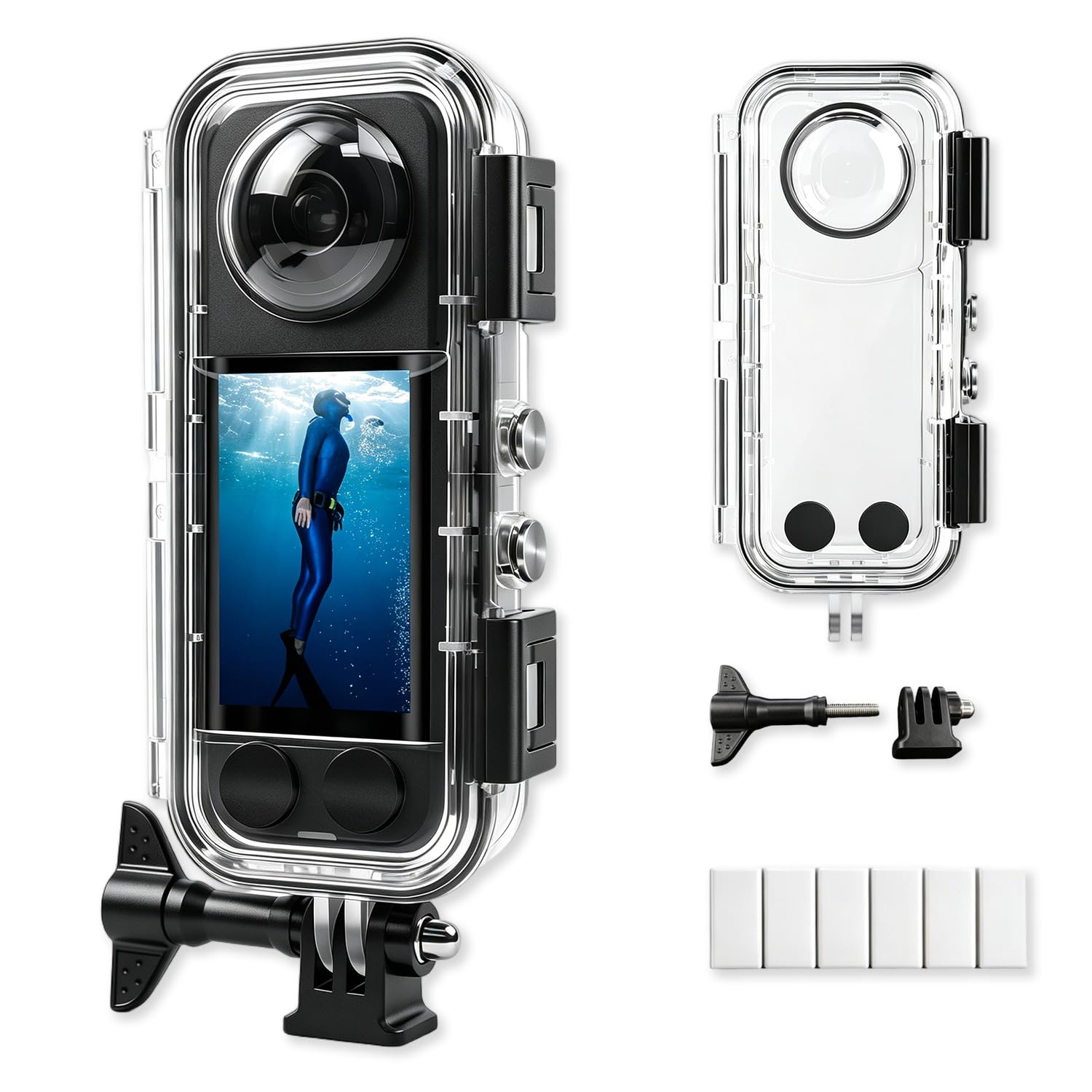 ZORBES® Waterproof Housing for Insta 360 X5, 40M Diving Depth, HD Optical Glass Lens, Dive Housing for Underwater Photography-image-10