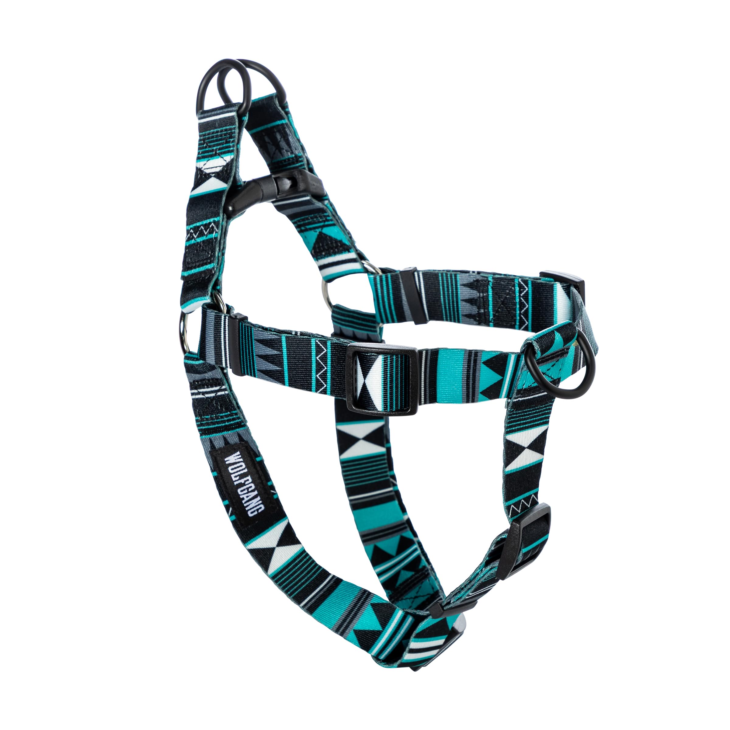 Wolfgang - Arnés ajustable para perro, resistente y probado a más de 800 libras, para caminar y entrenar, estampado WesternSky, talla L