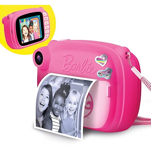 Immagine del prodotto Lisciani Giochi- Barbie Print Cam Hi-Tech, Bambini Da 4 Anni, Fotocamera Istantanea, Stampa Subito Le Tue Foto, Funzione Video E Selfie, Multicolore, 97050, 38.8 x 28.5 x 5.7 cm, 300 grammi