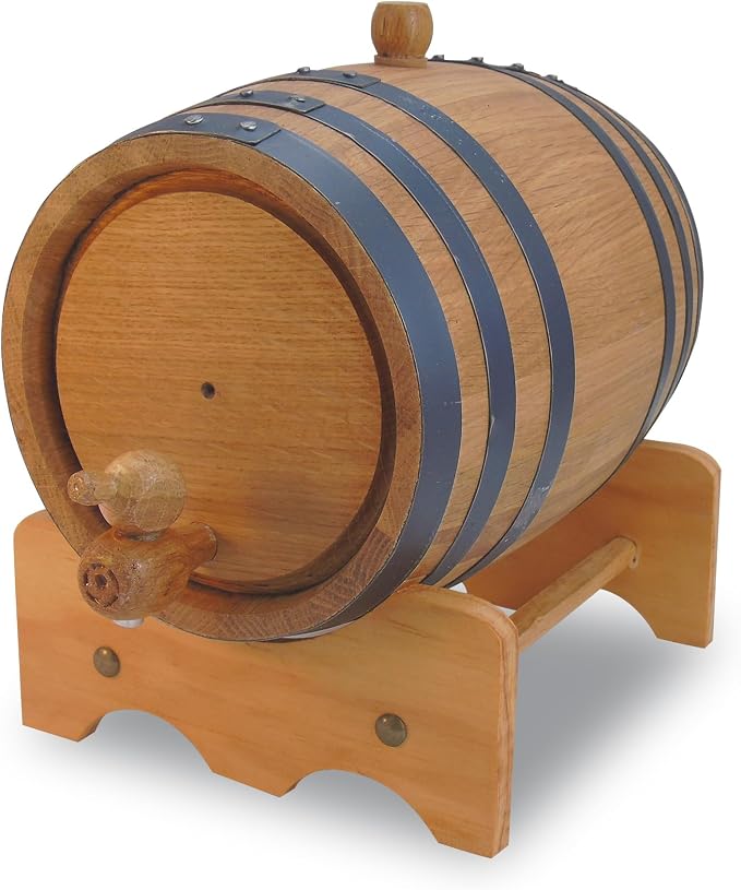 Premium Oak Barrels For Aging Whiskey (3 Liter) - Blank/No Engraving - Wooden Whiskey Barrels For Aging Your Own Bourbon, Wine, Scotch, Rum, Whiskey, & More | Red Head American Charred Oak Barrel : Amazon.ae: Home