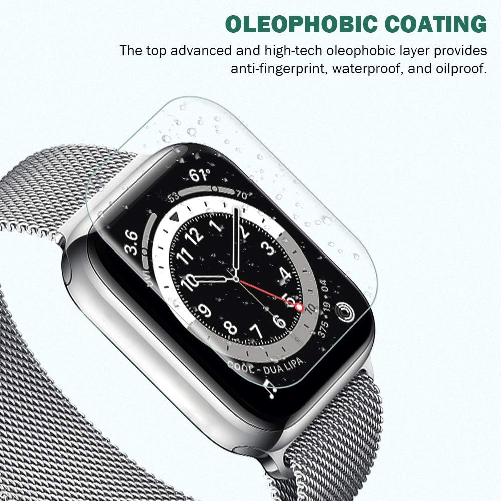 EGV 6 Pack Screen Protector Compatible with Apple Watch SE/Series 6 / Series 5 / Series 4 44mm, Flexible TPU Film, Bubble Free,Easy Installation, HD Clear