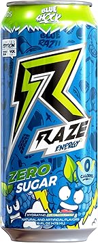 Repp Sports Raze Energy Drink Cans Blue Shock