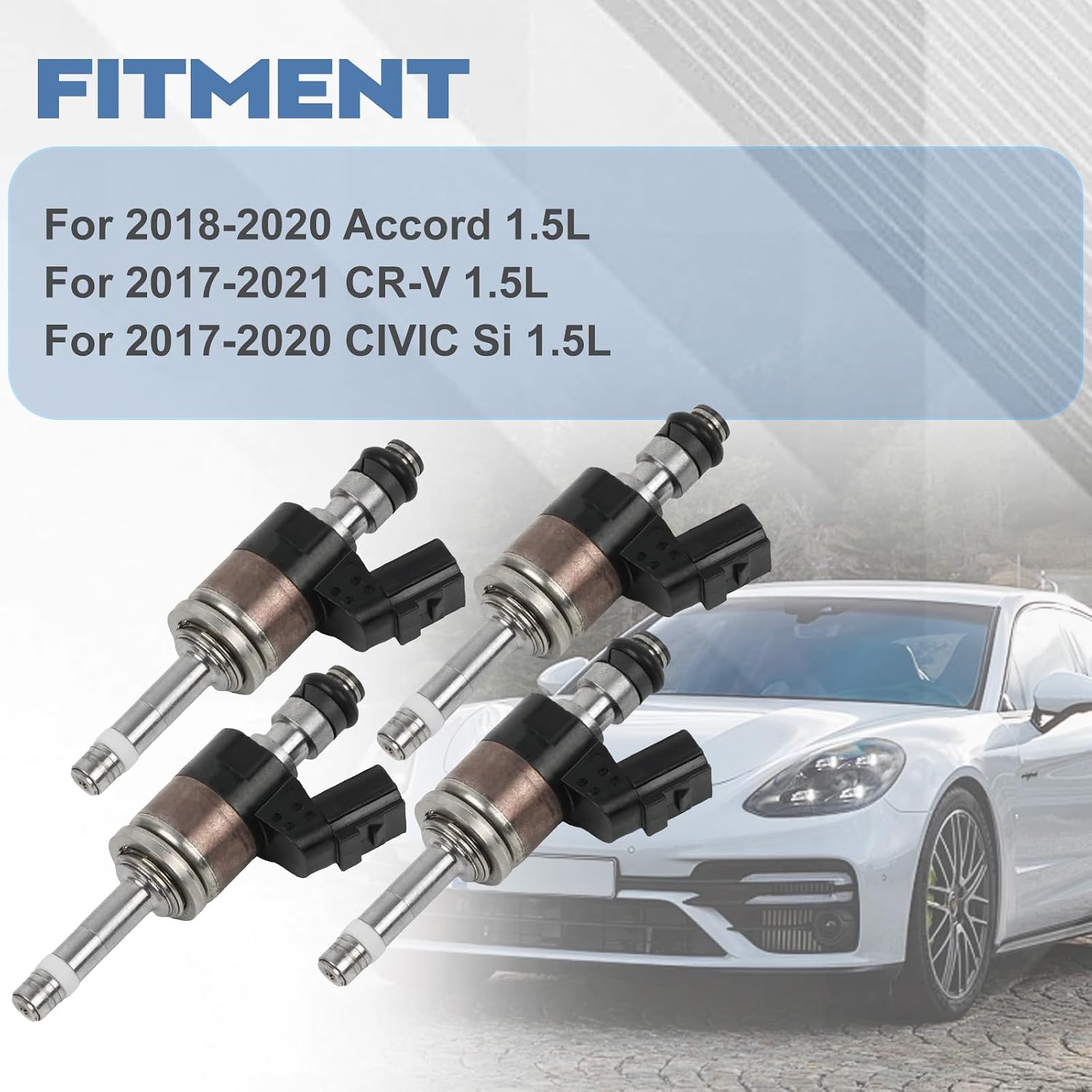 4PCS 16010-5PA-305 Fuel Injectors - Compatible with 2018-2020 Accord 1.5L, for 2017-2021 CR-V 2017-2020 CIVIC Si 1.5L, Fuel Injector Replace# 16010-59B-305 160105PA305