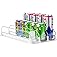 RULA Drink Organizer for Fridge, Width Adjustable Water Bottle Pusher Glide, Self-Pushing Soda Can Dispenser for Refrigerator